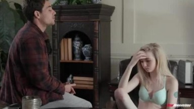 Nerdy Tiny 18yo Teen Stepsis is a Little Fuck Toy For Him