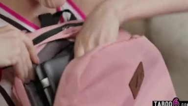 Shy virgin guy fucks the most popular teen cheerleader Melody Marks